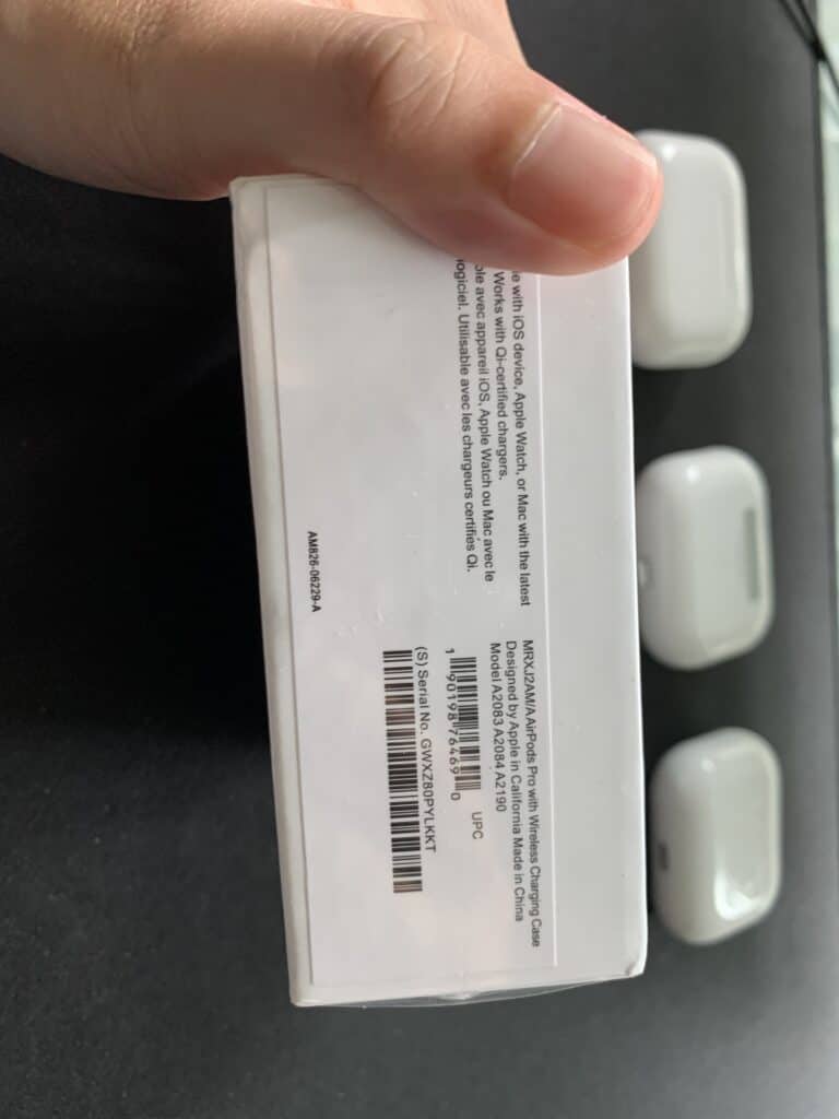 serial number can be fake on airpods pro clone