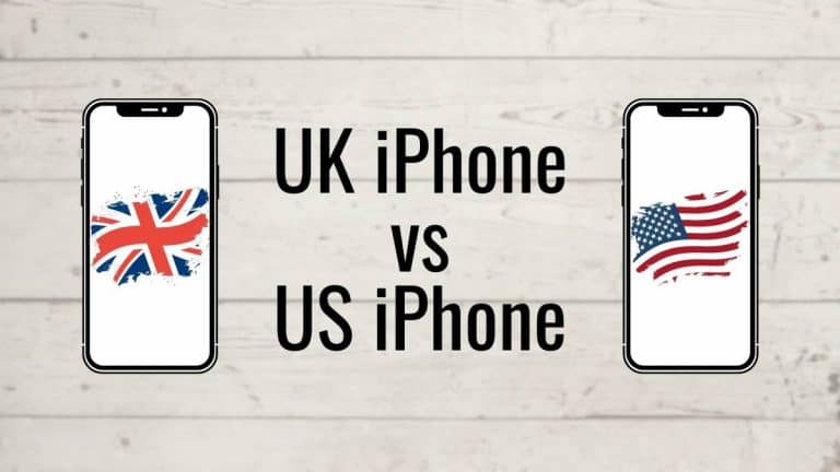 UK iPhone versus US iPhone 2022
